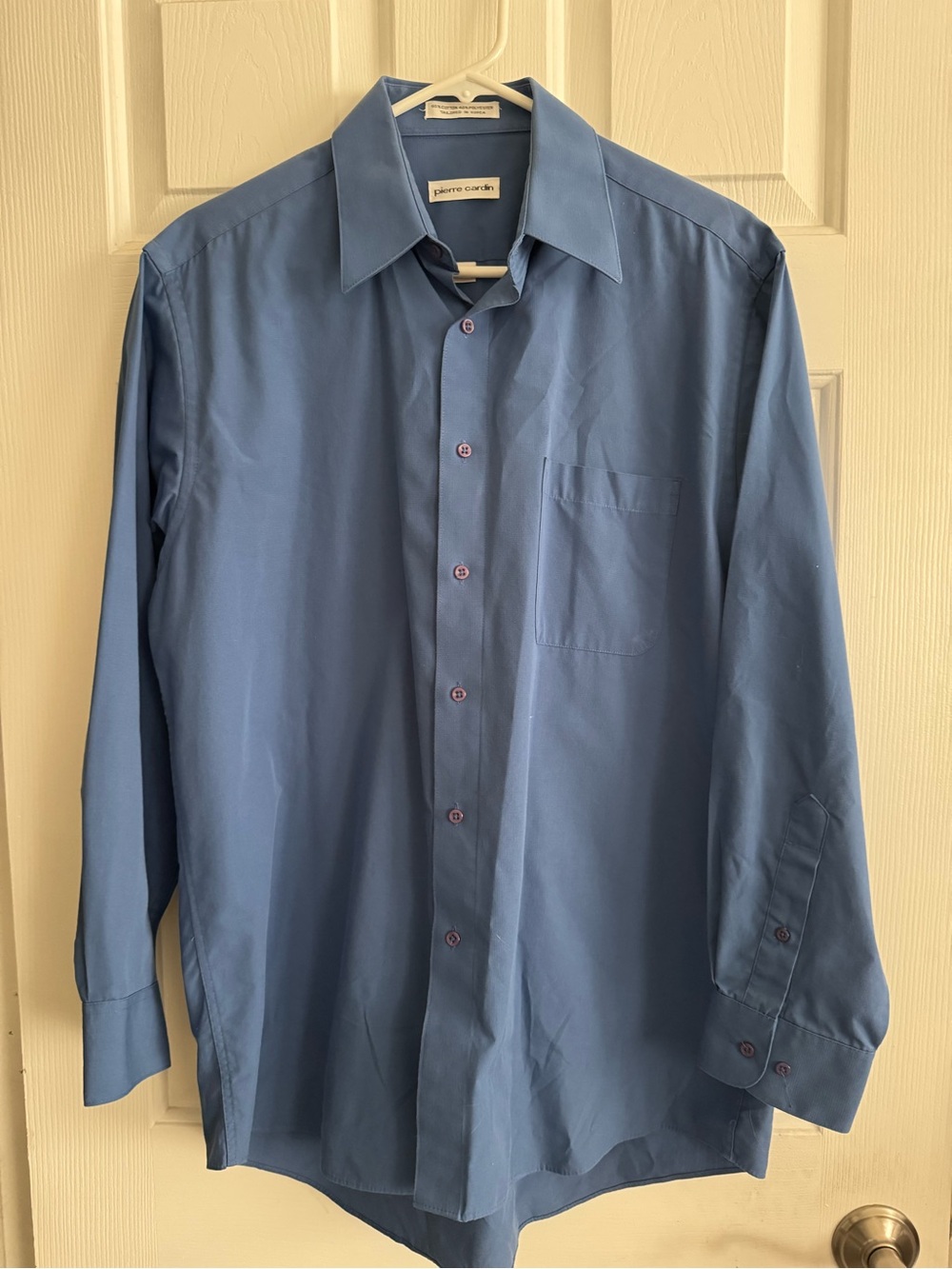 Pierre Cardin Men's Blue Dress Shirt Size 15.5 32/33 - Picture 3 of 4